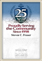 Martindale-Hubbell 25 Year Anniversary â€” Proudly Serving the Community Since 1998